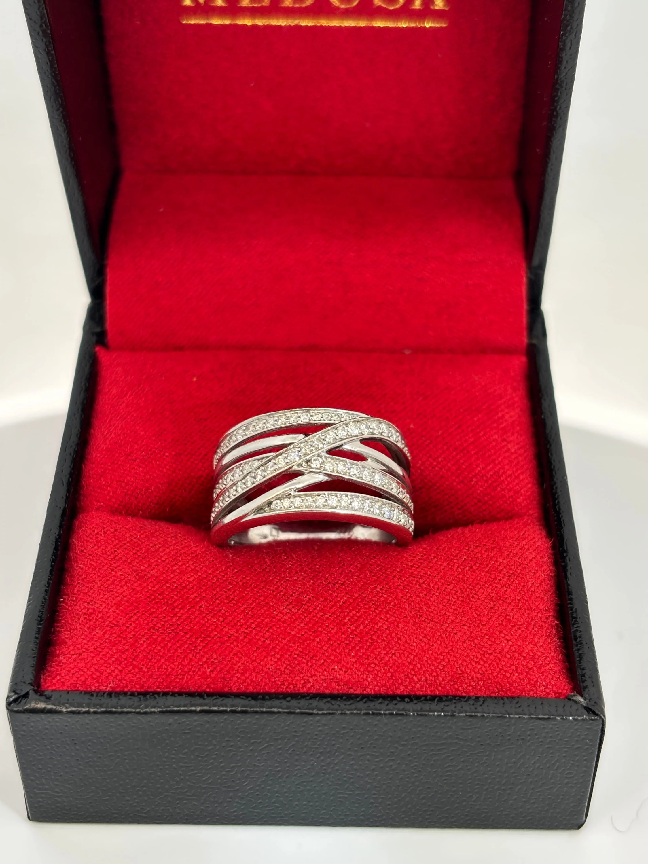 Bague Diamant or blanc